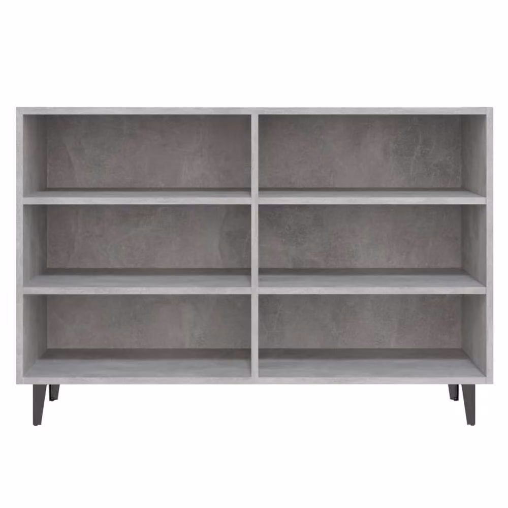 Berkfield Home Modern Sideboard in Concrete Grey, W/D/H: 103.5 x 35 x 70 cm – 3