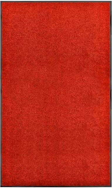 Berkfield Home Washable Non-Slip Red Doormat W: 90 cm, D: 150 cm – 1