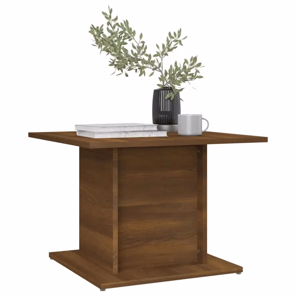Berkfield Home Square Coffee Table in Brown Oak, W/D/H: 55.5 x 55.5 x 40 cm – 3