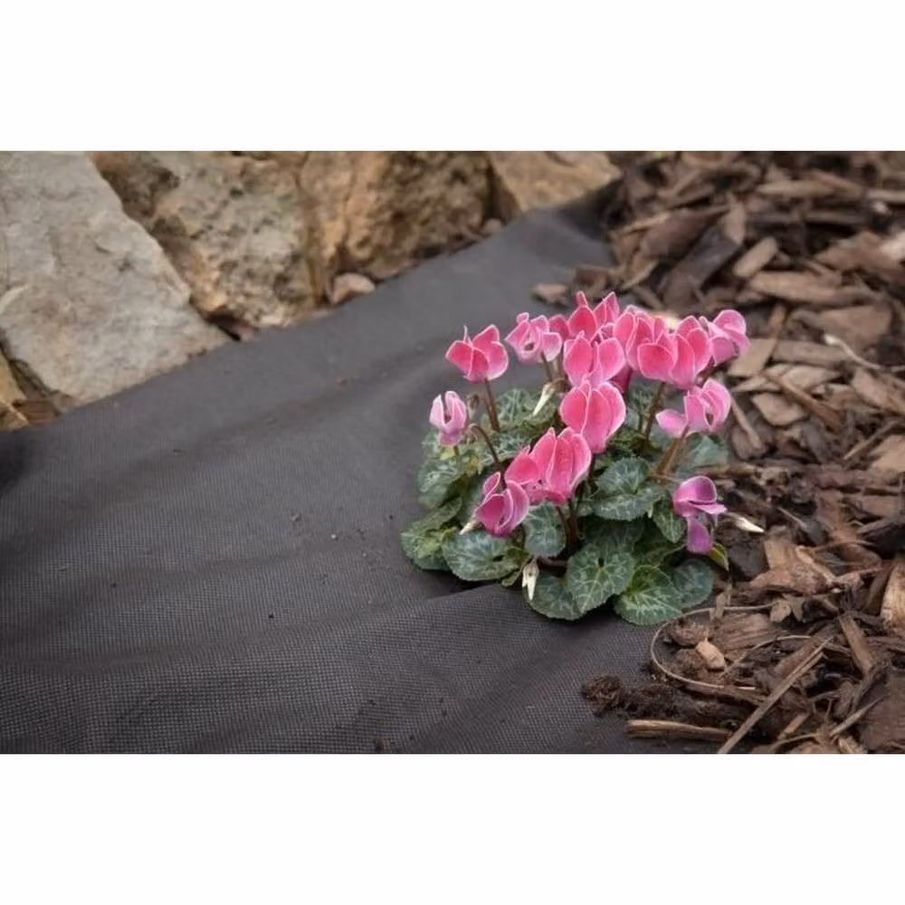 FLAVORA Black Weed Control Ground Fabric Membrane, W: 1.5 m, L: 8 m – 2