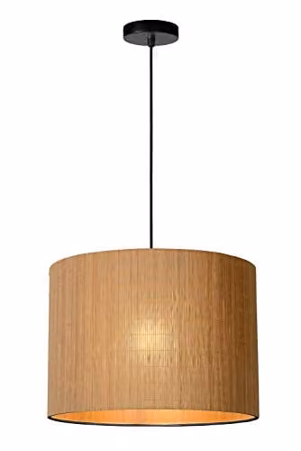 Lucide Magius Dimmable Adjustable Bamboo Pendant Light, Brown, Diameter: 42 cm – 1