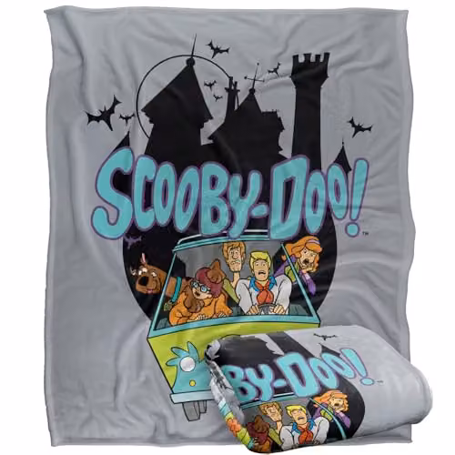 Warner Bros. Scooby Doo Mystery Machine Super Soft Fleece Throw Blanket, Multicolour, W: 152 cm x L: 127 cm – 1