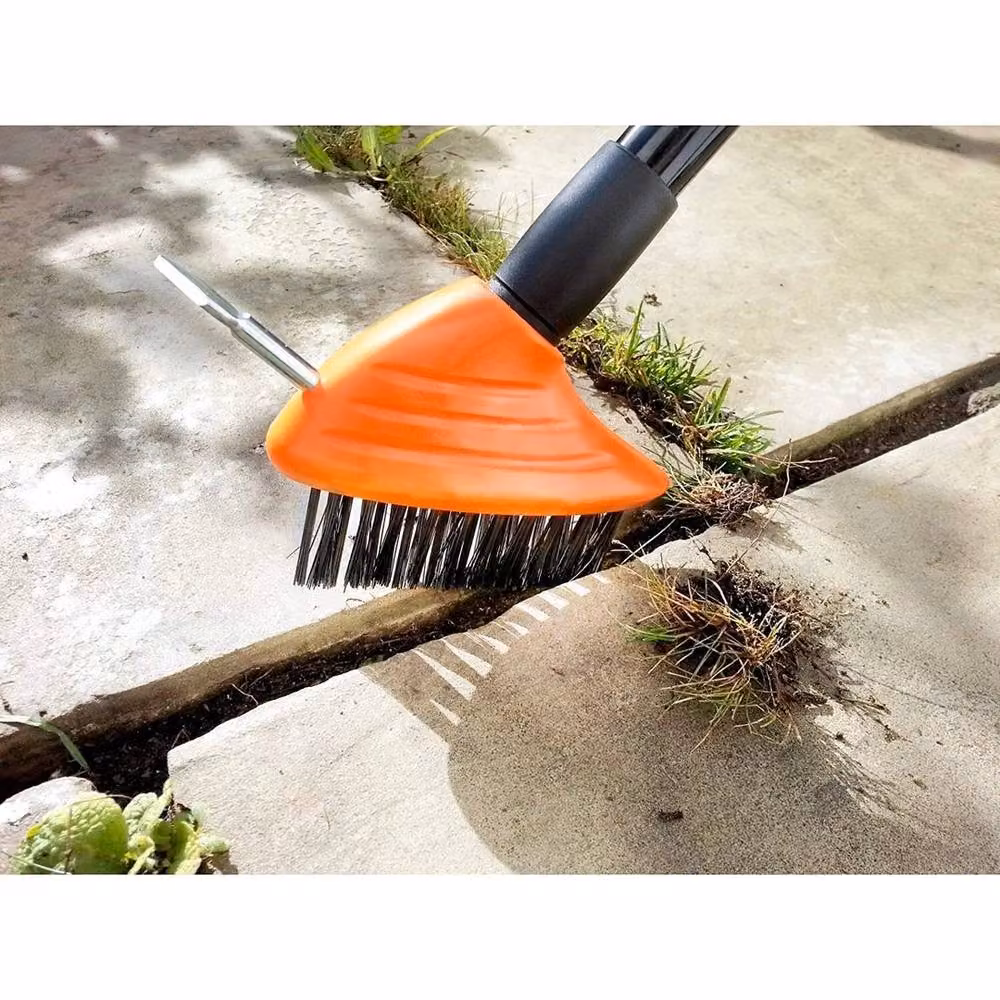 PAWNORA 3 in 1 Manual Patio Cleaning and Weed Brush in Orange – 3