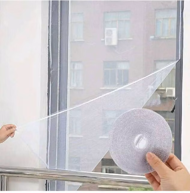 KDMD White Polyester Insect Window Screen Mesh Net with Velcro Fastener W/H: 150 x 134 cm – 1