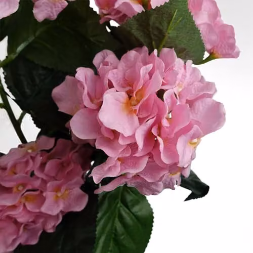 Leaf Design UK Potted Pink Hydrangea Artificial Plant, Height: 55 cm – 3