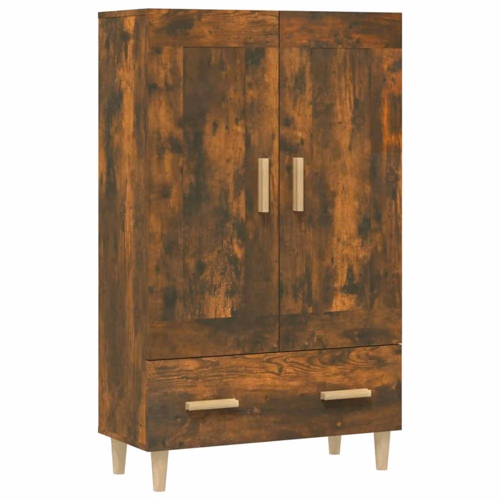 Berkfield Home Smoked Oak Highboard in Brown, W/D/H: 70 x 31 x 115 cm – 2