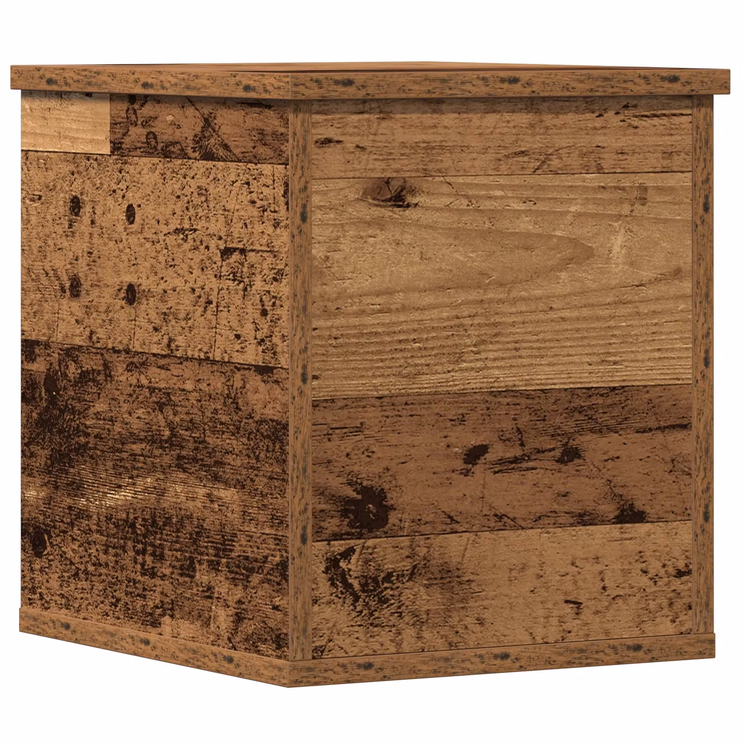 Berkfield Home Storage Box with Lid in Old Wood Brown, W/D/H: 30 x 35 x 35 cm – 2