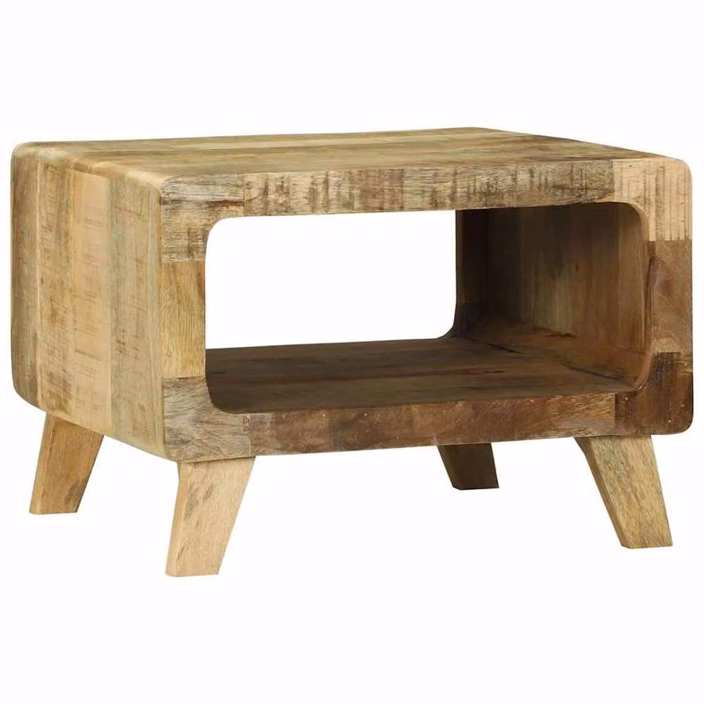 Berkfield Home Decorative Mango Wood Coffee Table, Brown, W/D/H: 50 x 50 x 35 cm – 2