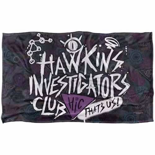Netflix Stranger Things Tales From 85 Hic Scribble Multicolour Microfibre Fleece Blanket – 1