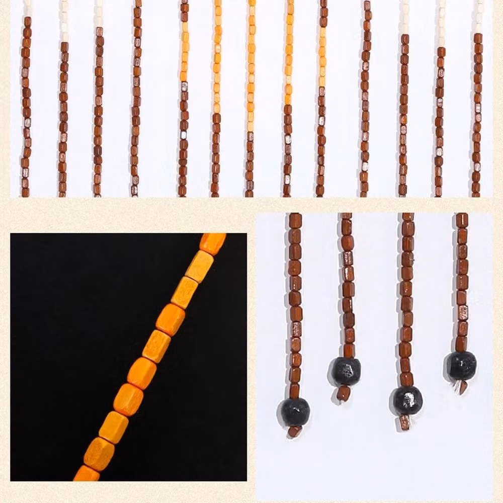 SPETLEK Multicolour Bamboo Wooden Beaded Door Curtain – 3