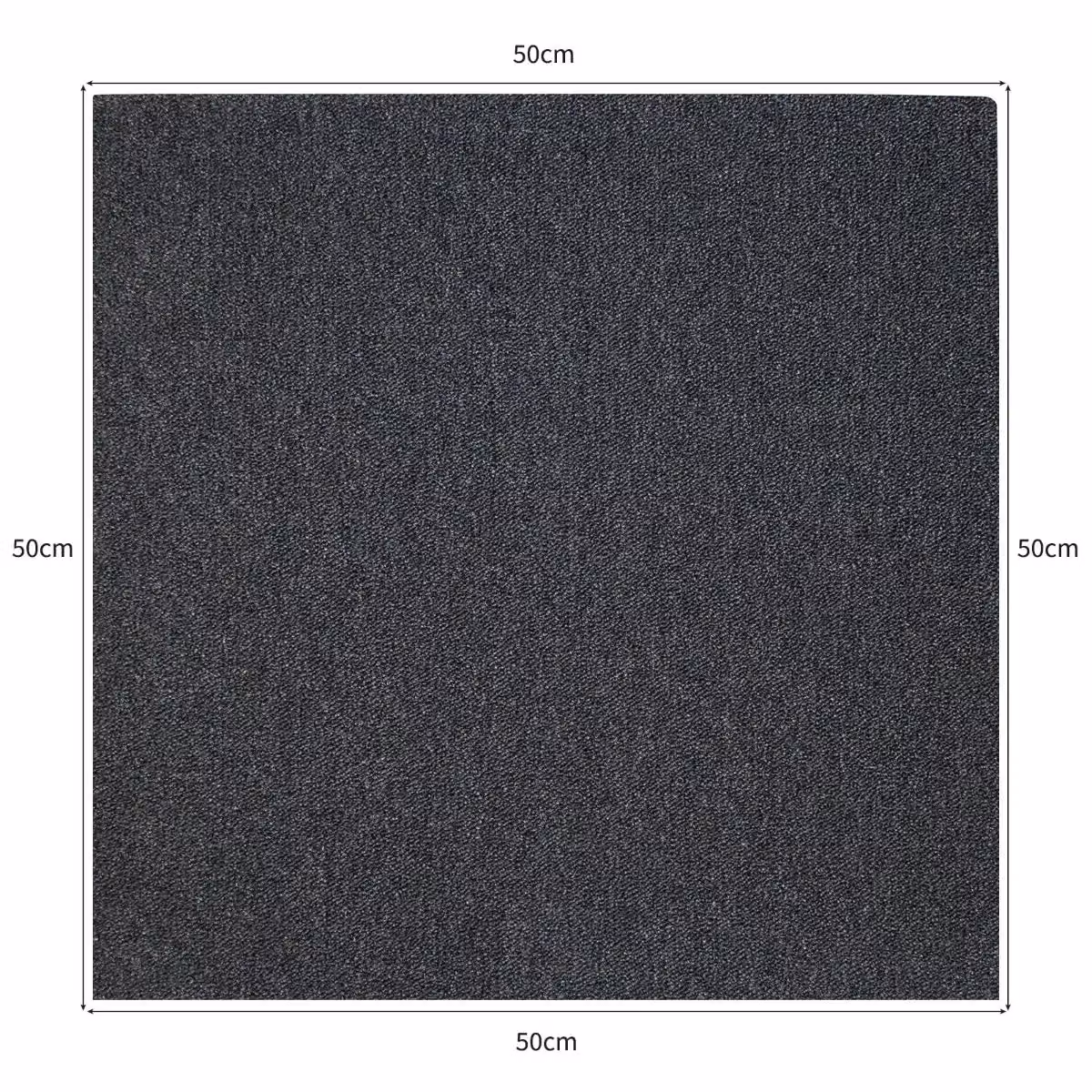 MonsterShop 20 x Charcoal Black Carpet Tiles, 5m2, W/D: 50 x 50 cm – 4