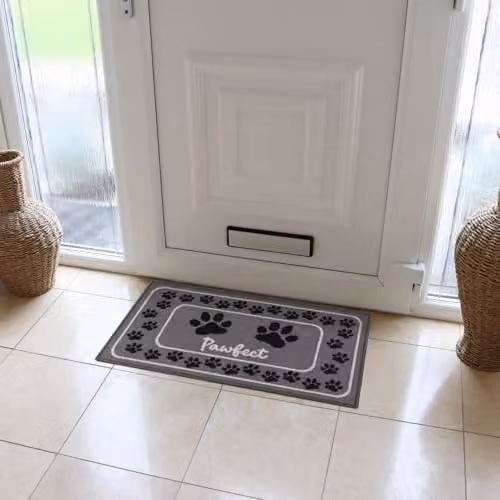 JVL Pawfect Machine Washable Pet Mat for Dogs and Cats, Brown or Grey, W: 70 cm, D: 40 cm – 5