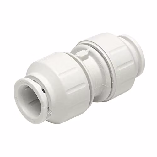 John Guest Speedfit Straight Connector, White, 15 mm (Pack of 10) – 1