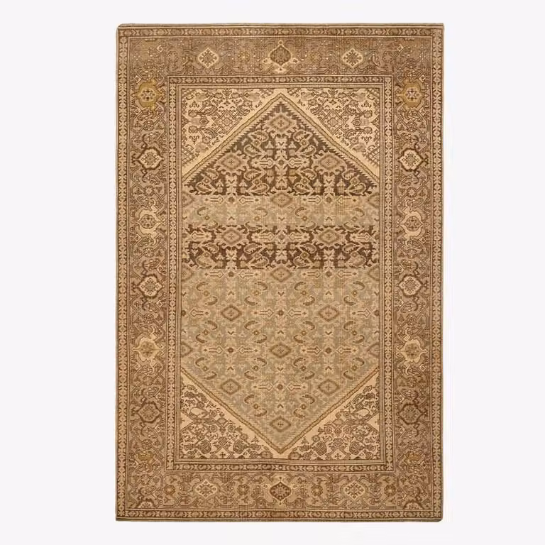 Atkin and Thyme Nadia Hand Knotted Floral Vintage Rug, W: 300 cm, D: 200 cm, Blue, White, Grey and Beige