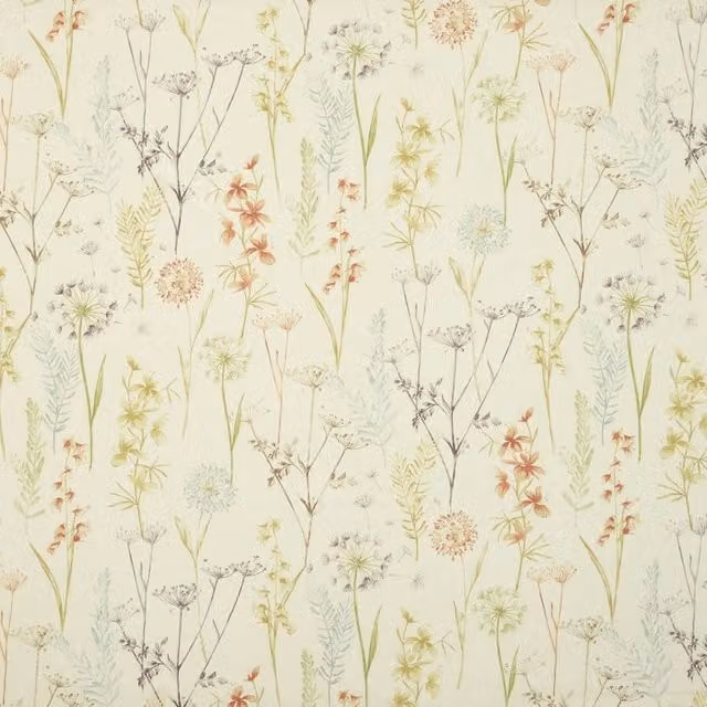 Terrys Wild Flower Fabric in Terracotta Multicolour