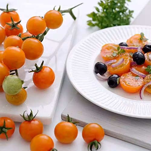 Thompson & Morgan Sungold F1 Hybrid Sweet Golden Cherry Tomato Seeds, Cordon Variety, 1x Seed Packet – 4