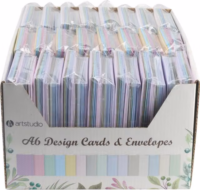 Art Studio A6 Design Cards and Envelopes in Multicolour Paper