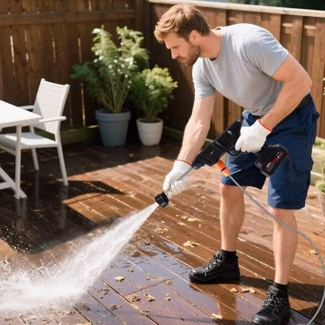 EONLION 48V Cordless High Pressure Car Washer in Black