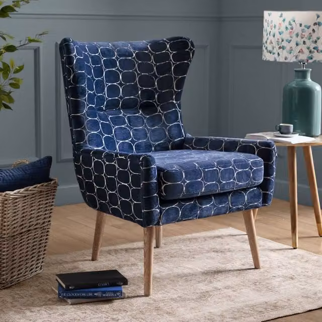 Voyage Maison Oswald Blue Velvet Armchair – 1