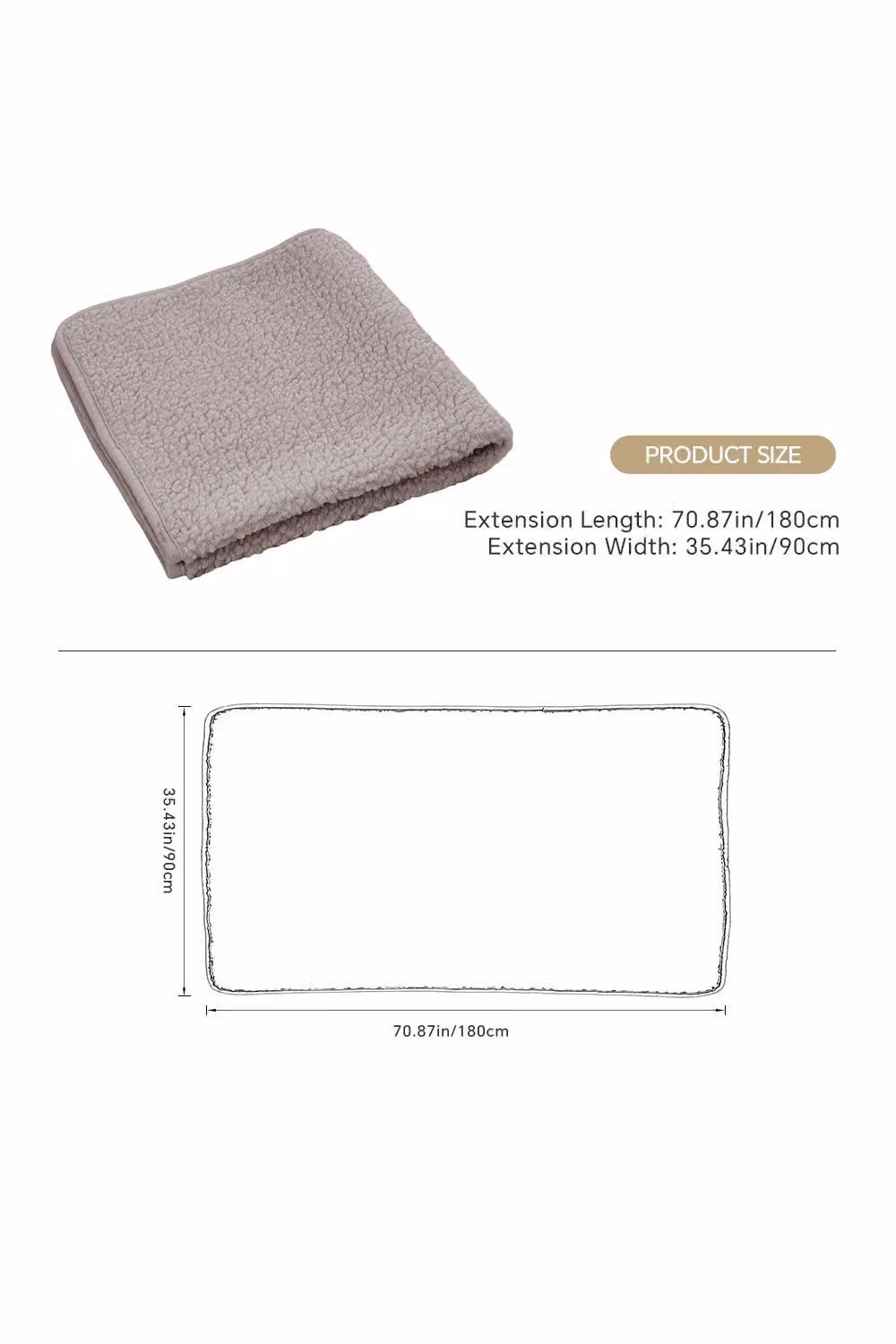 Garden Sanctuary Non-Slip Faux Plush Fleece Sofa Cover in Grey – 5