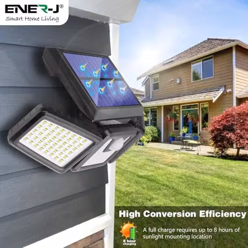 ENER-J Solar Motion Sensor LED Wall Light, White, W/D/H: 25 x 13 x 19 cm – 6
