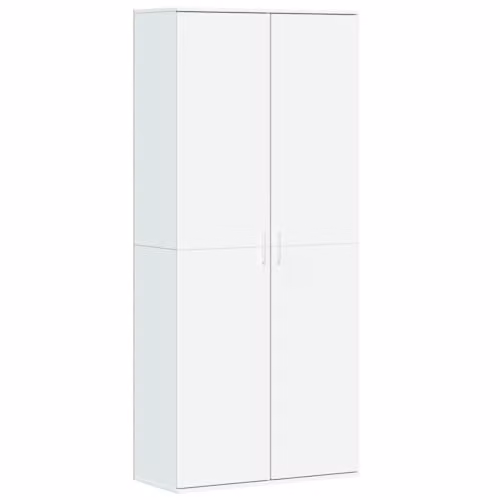 vidaXL Modern White Highboard with Hinged Doors and Internal Shelves, W/D/H: 80 x 35 x 180 cm