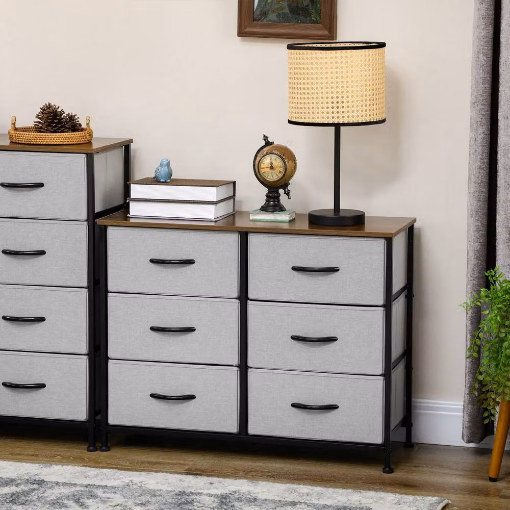 ERGOVEXA Industrial Fabric Chest of Drawers with 6 Drawers, Grey, W/D/H: 62.5 x 30.0 x 80.0 cm – 5
