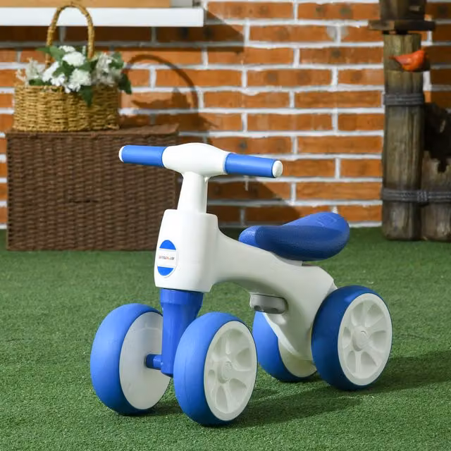 AIYAPLAY Baby Balance Bike for Ages 18-36 Months with Anti-Slip Handlebars, Blue