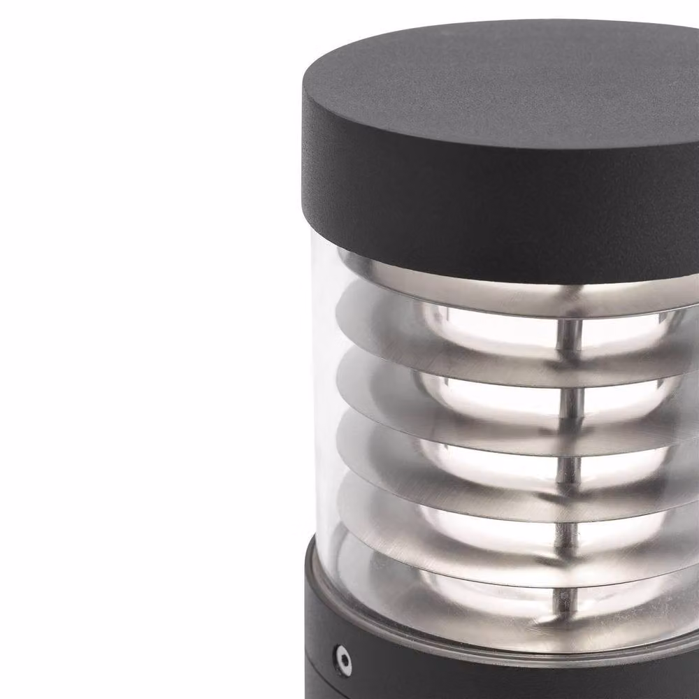 Netlighting Giza LED Outdoor Pedestal Floor Light in Dark Grey with Transparent Glass, IP54 Rated – 2