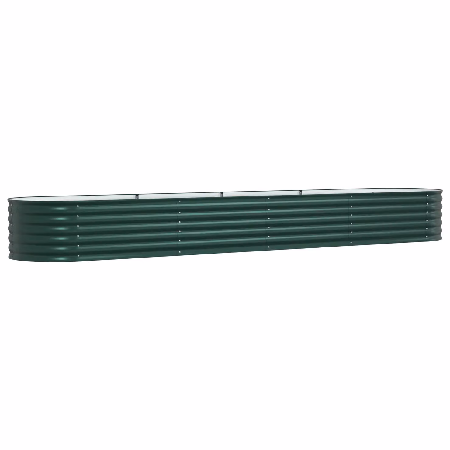 Berkfield Home Garden Green Galvanised Steel Raised Bed W: 400 cm, D: 80 cm, H: 44 cm – 2