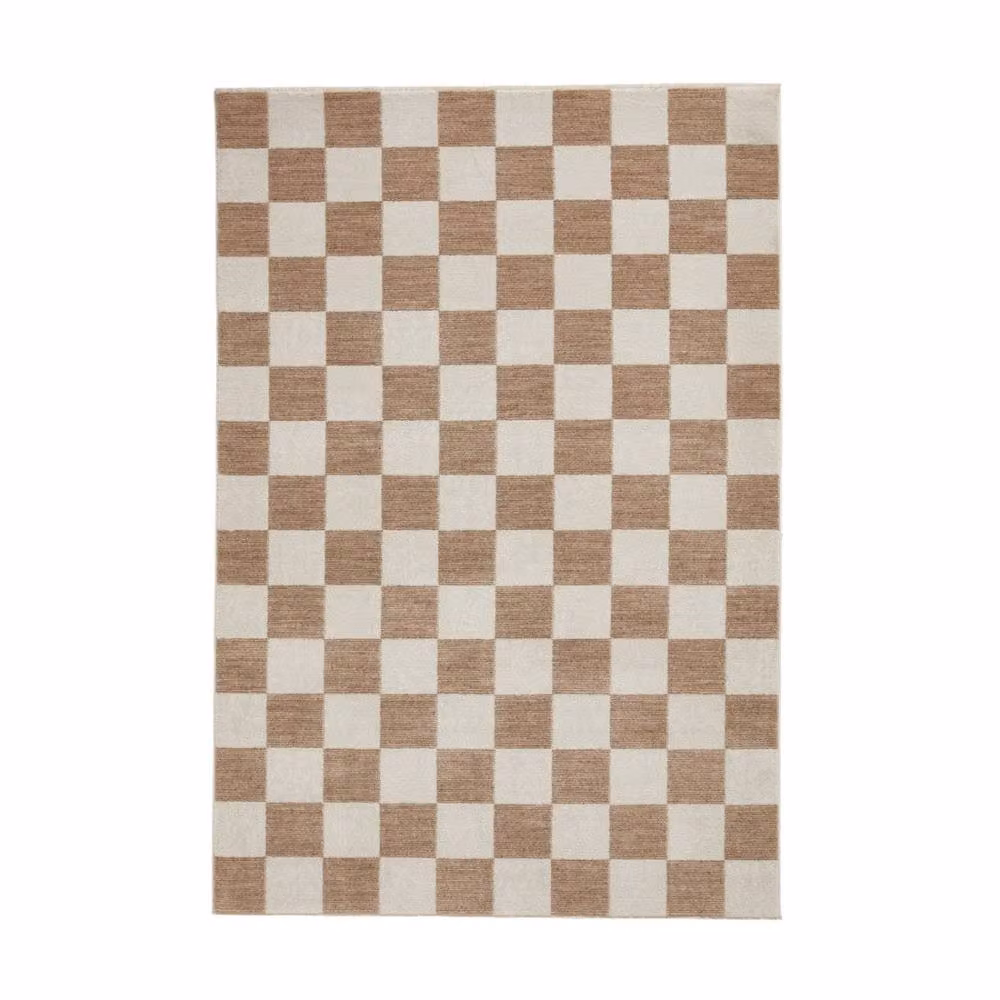 The Rug Shop UK Beige Modern Geometric Polyester Easy to Clean Area Rug W: 200 cm, D: 290 cm – 2