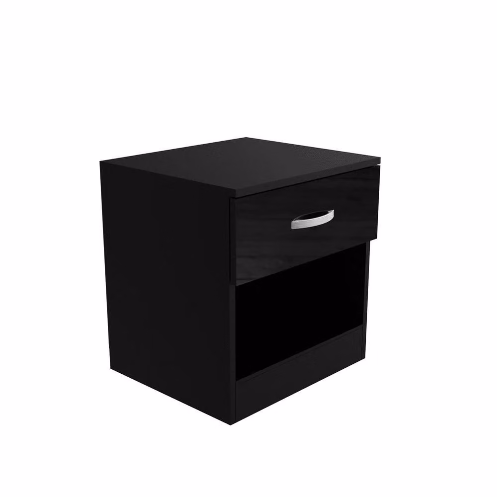 EONLION Modern Black Bedside Table – 2