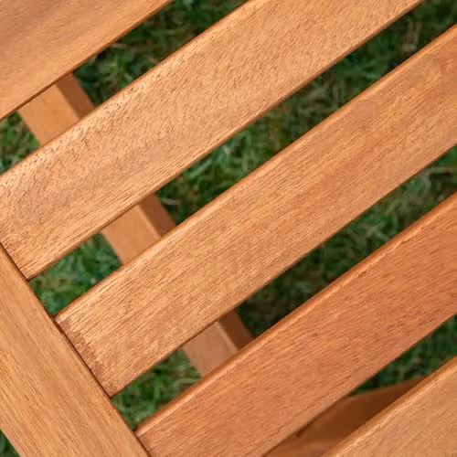 Samuel Alexander Set of 2 Bowness Brown Wooden Slatted Folding Garden Chairs – 3