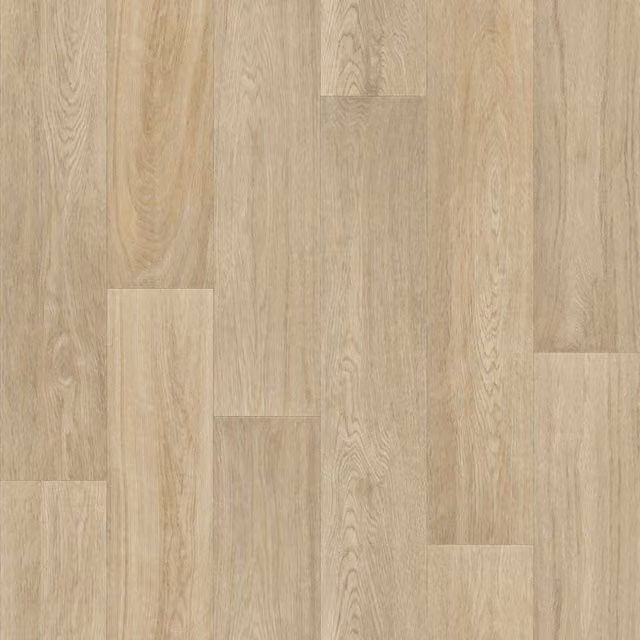 Vinyl Flooring UK Rustic Brown Wood Effect Textile Backed Vinyl Flooring Sheet in Beige, W: 200 cm, L: 600 cm