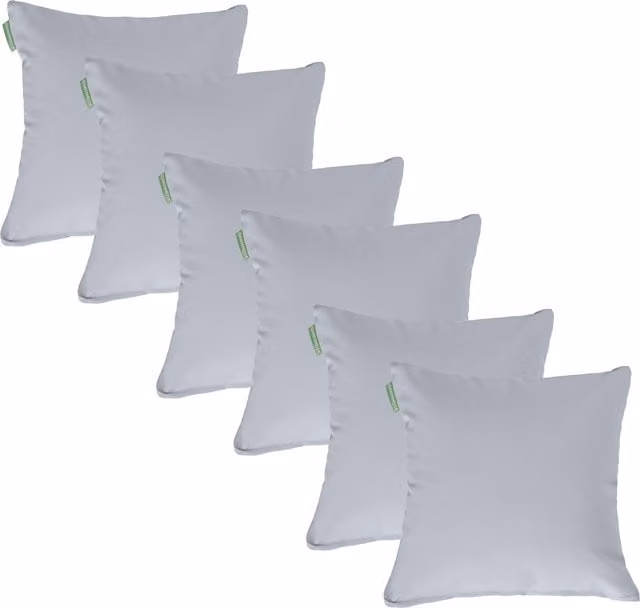 Gardenista Grey Plain Square Outdoor Scatter Cushions, Set of 6
