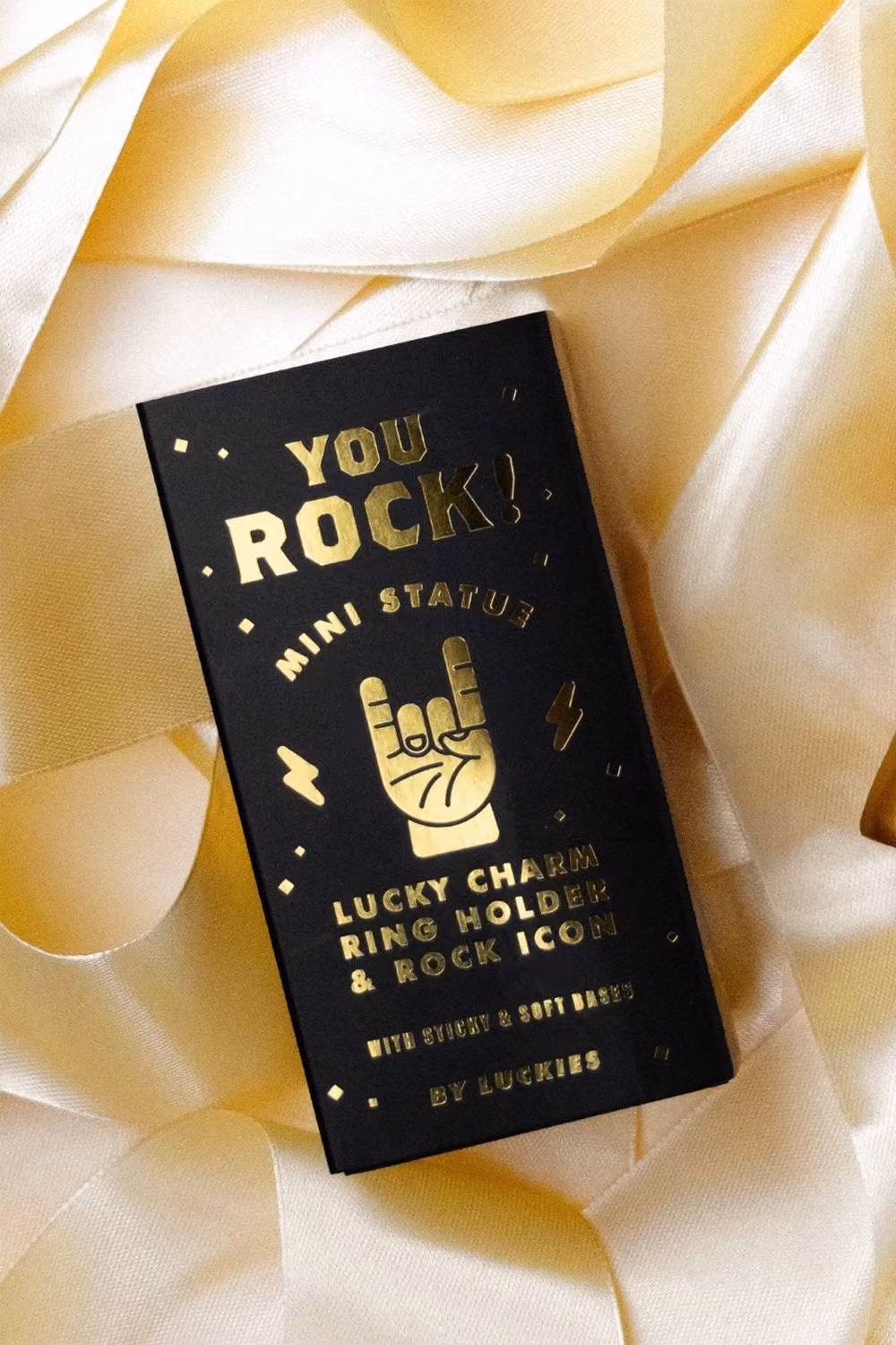 Suck UK You Rock Gold Hand Charm Metal Tabletop Desk Ornament and Ring Holder – 5