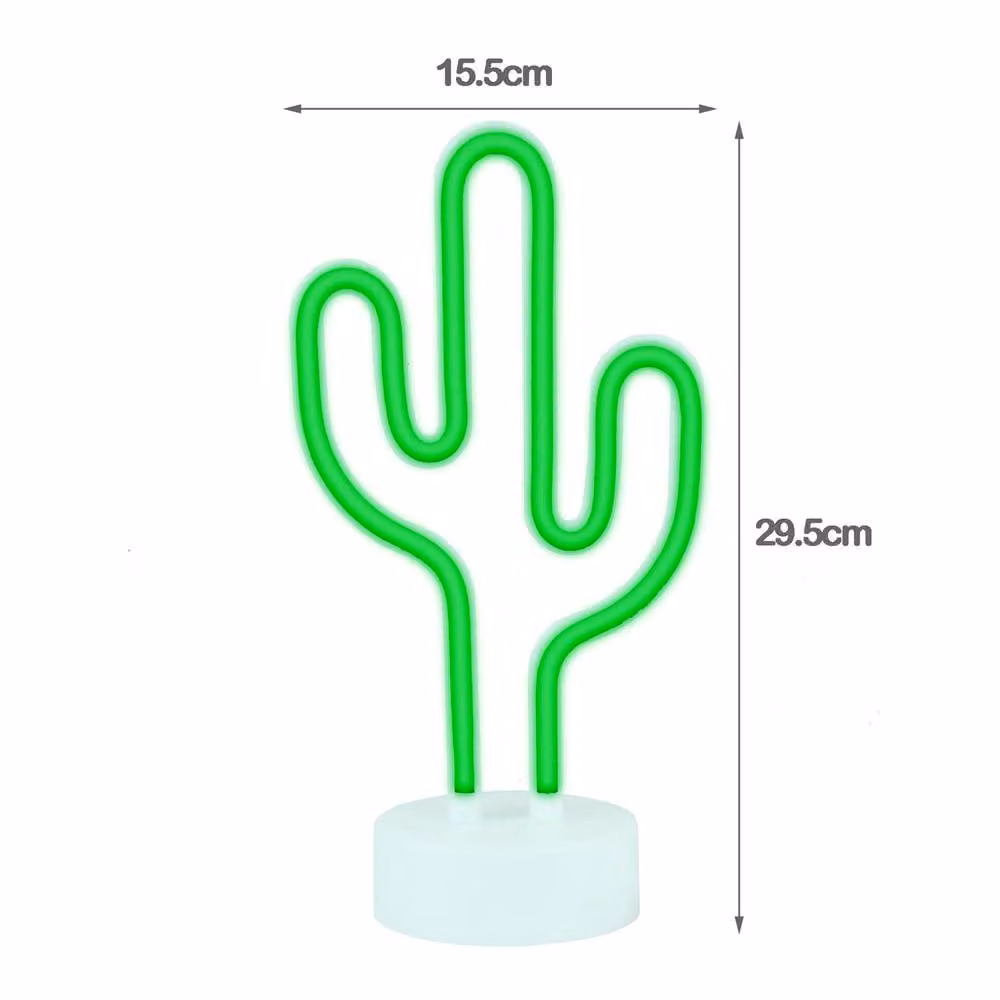 Simpa LED Novelty Neon Cactus Light in Green – 2
