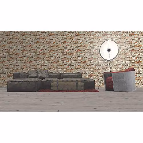 Hill Interiors Loft Brick Adhesive Wallpaper in Beige – 2