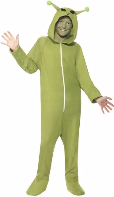 Smiffys Green and Brown Childrens Alien Fantasy Full Costume
