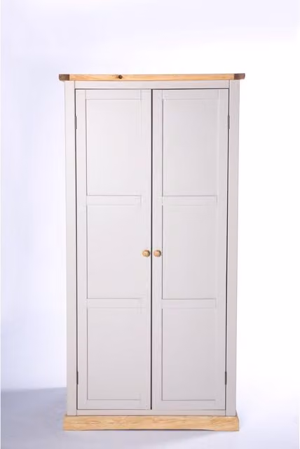 Cabinet Bits Bomporto 2 Door Wardrobe in Grey Waxed Pine