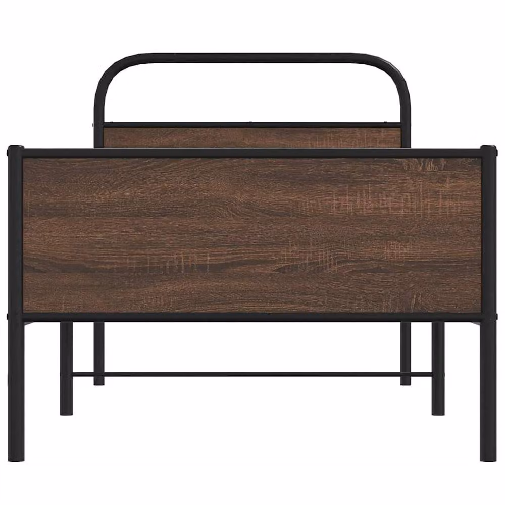 Berkfield Home Elegant Bed Frame in Brown Oak Engineered Wood, 90 x 200 cm – 3
