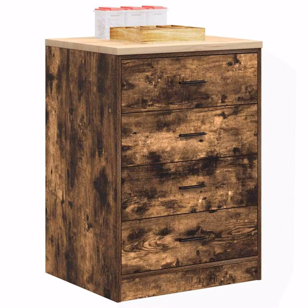 Berkfield Home Garage Storage Cabinet in Smoked Oak Brown, W/D/H: 60 x 51 x 85 cm – 3