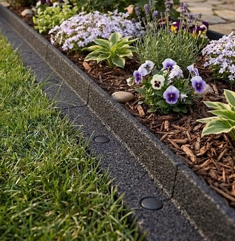 Monstershop Flexible Lawn Edging, Grey, 4.8m – 3