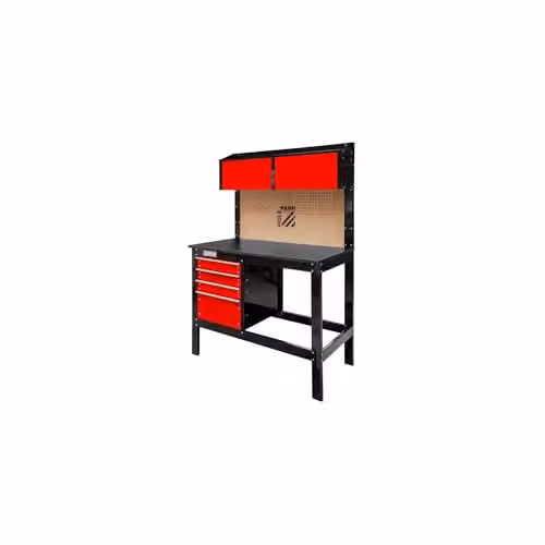 Holzmann Maschinen WT39 Workbench, Black and Multicolour, W/D/H: 120.5 x 58.0 x 173.5 cm
