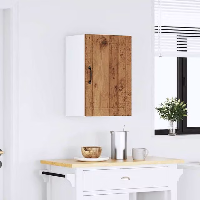 Berkfield Home Lucca Kitchen Wall Cabinet in Old Wood Brown, W/D/H: 60 x 31 x 40 cm