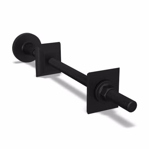 Talus Antique Brass Radiator Wall Stay in Black