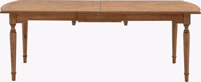 Perch & Parrow Chateau Extendable Rectangular Dining Table in Brown and Beige