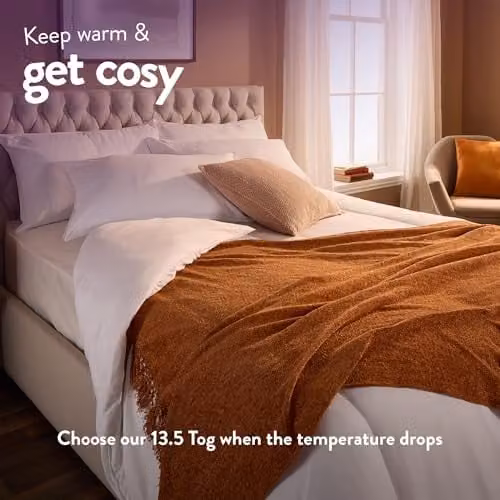 Slumberdown Climate Control King Size 13.5 Tog Winter Duvet, White, W: 225 cm, D: 220 cm – 3