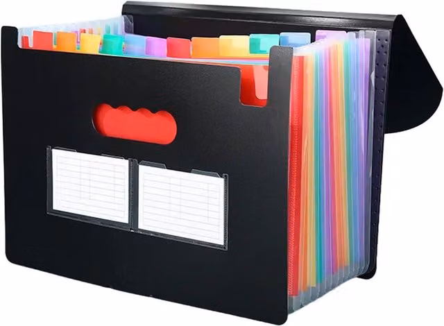 PAWNORA A4 25 Pocket Document Display Folder in Black – 1