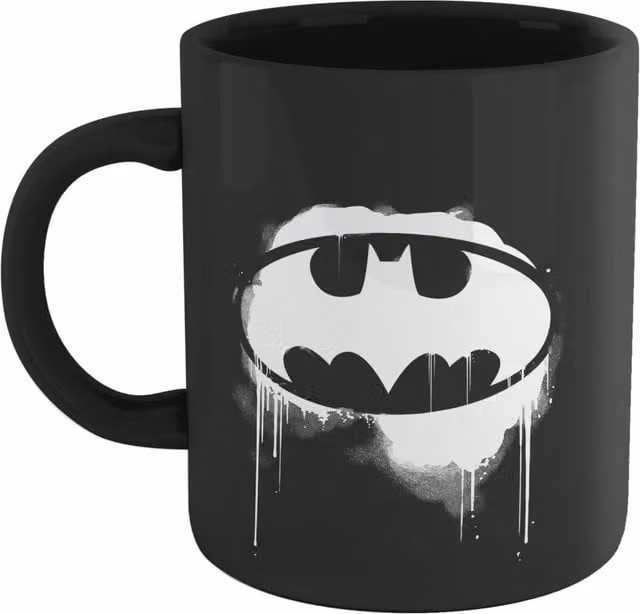 Official Batman Core Graffiti Ceramic Mug in Black